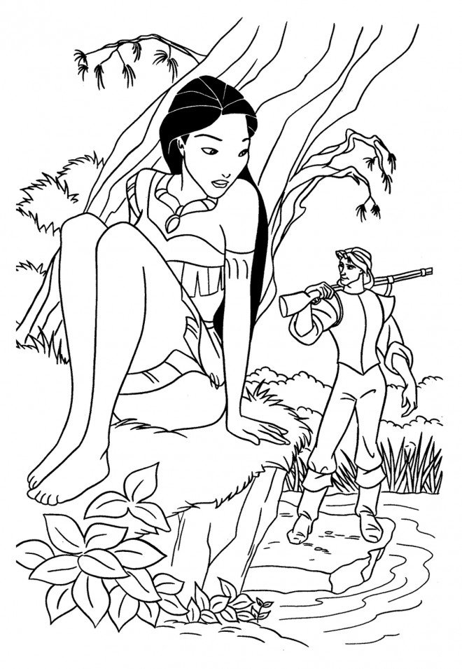 Coloriage de Pocahontas 