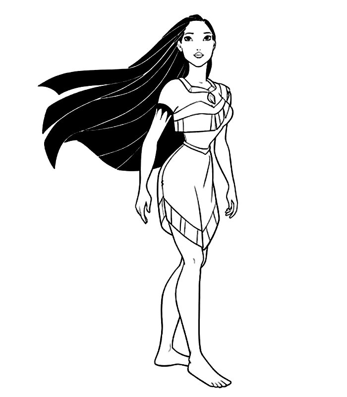 Coloriage de Pocahontas de Disney