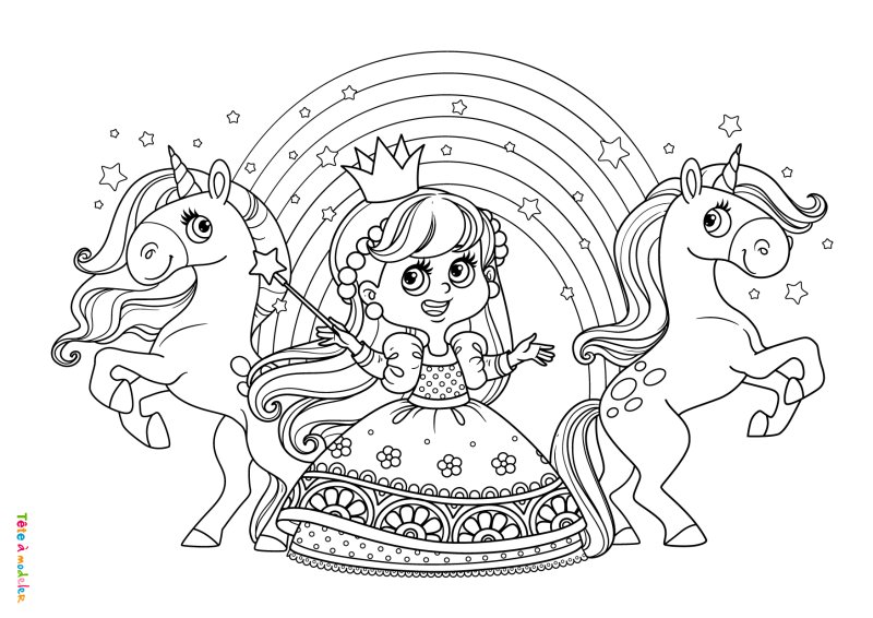 Coloriage de princesse #01