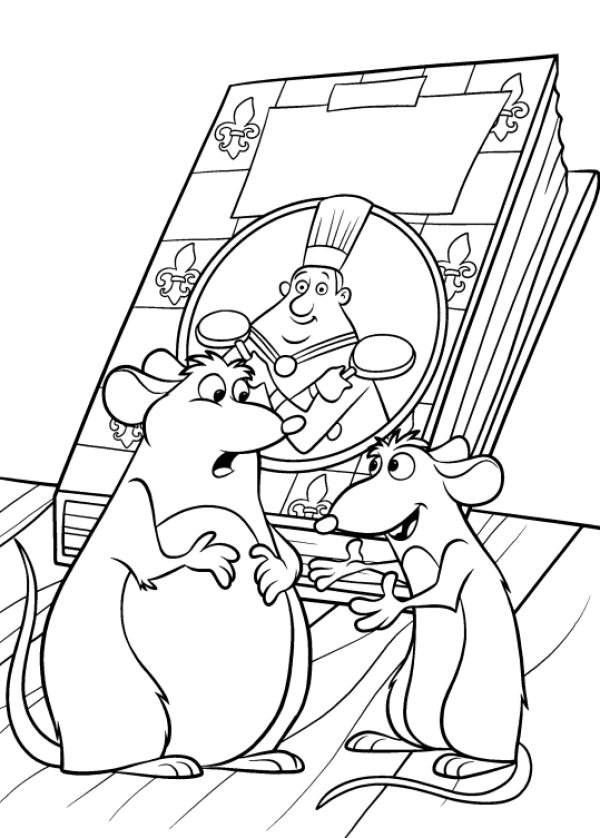 Coloriage de Ratatouille et Émile