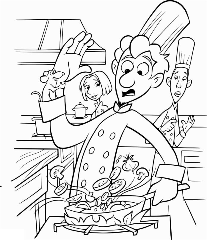 Coloriage de Ratatouille facile 