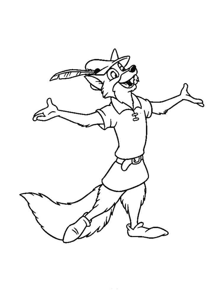 Coloriage de Robin des Bois qui chante