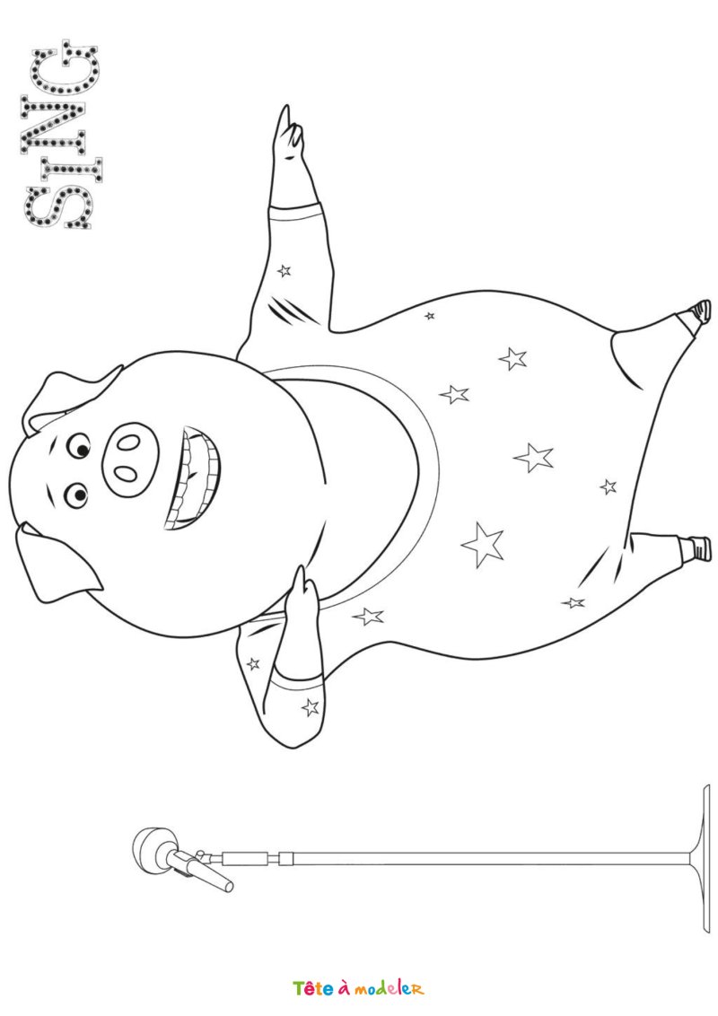 Coloriage de Rosita qui chante