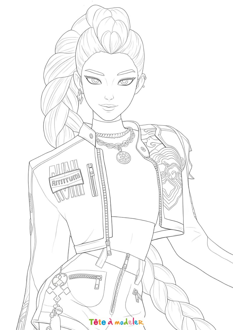 Coloriage de Rumy – Demon Hunter