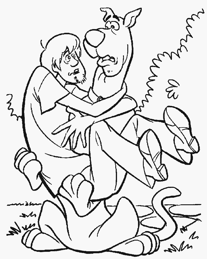 Coloriage de Sammy et Scooby Doo