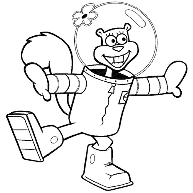 Coloriage de Sandy de Bob l'éponge