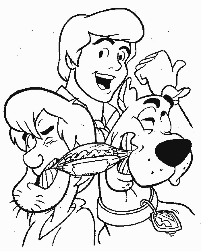 Coloriage de Scooby Doo et Sammy drôle