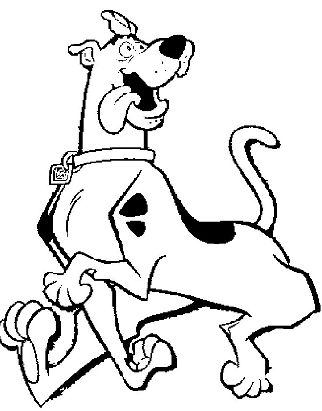 Coloriage de Scooby Doo facile