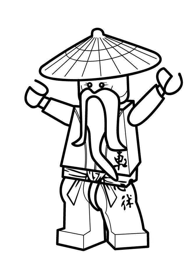 Coloriage de Senseï Wu de Ninjago