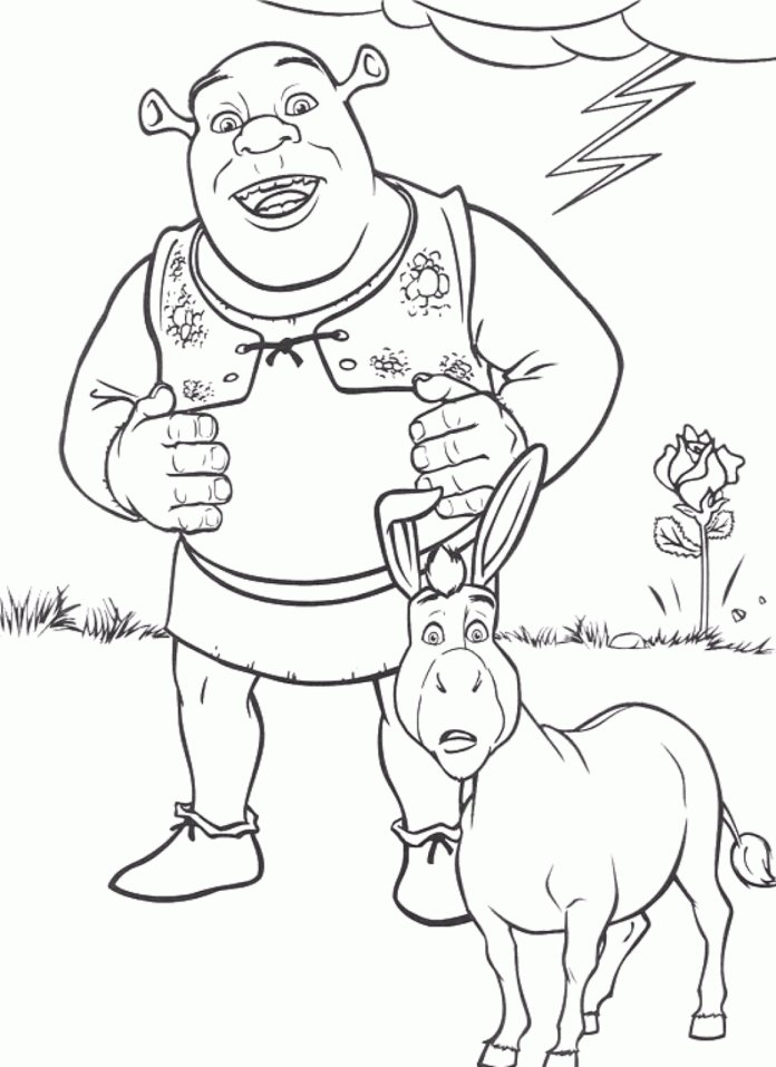 Coloriage de Shrek 