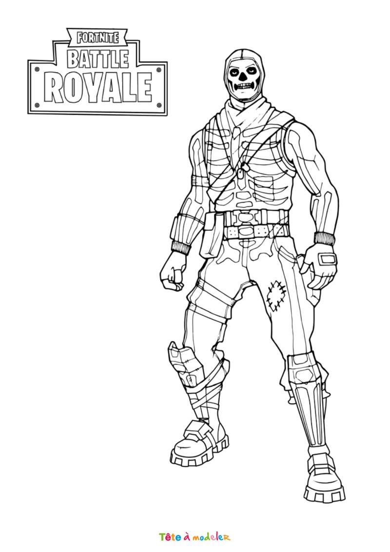 Coloriage de Skull Trooper de Fortnite