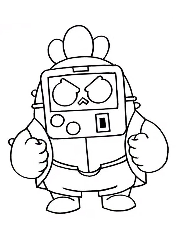 Coloriage de Spike de Brawl Stars