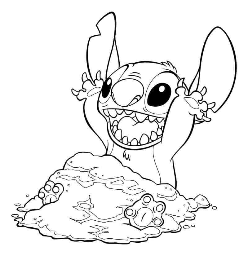 Coloriage de Stitch bébé