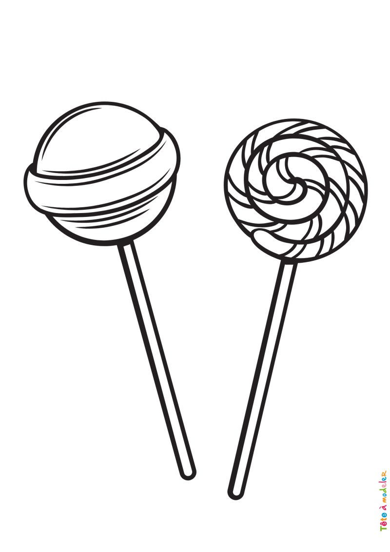 Coloriage de sucettes chupa chups