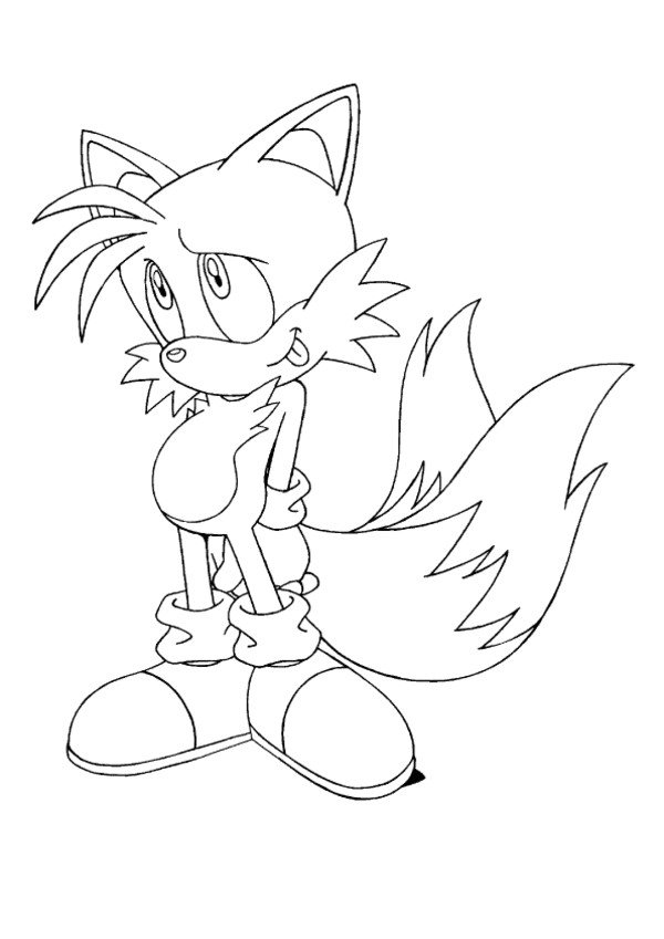 Coloriage de Tails de Sonic