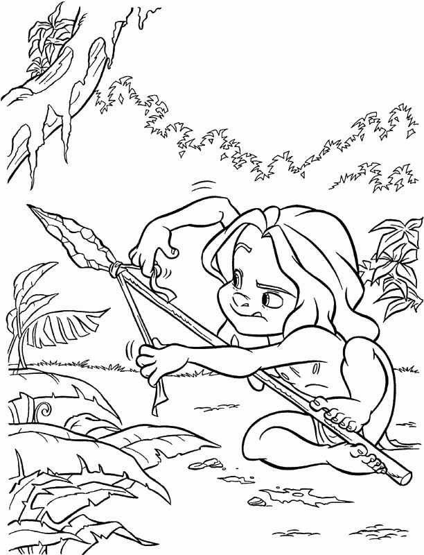 Coloriage de Tarzan bébé