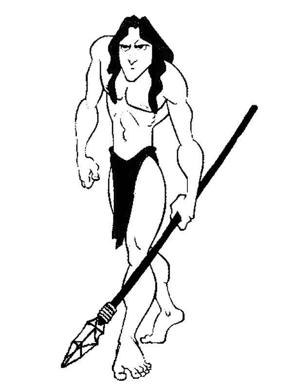 Coloriage de Tarzan facile