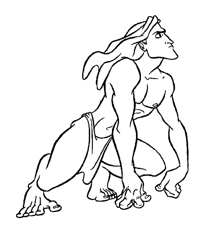 Coloriage de Tarzan gratuit