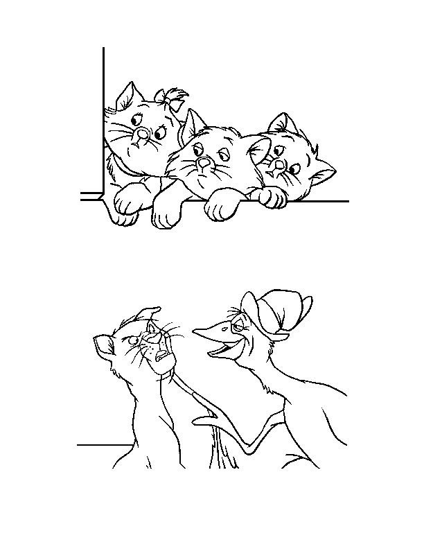 Coloriage de Thomas O'Malley et Oncle Waldo