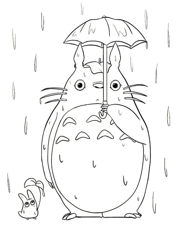 Coloriage de Totoro gratuit