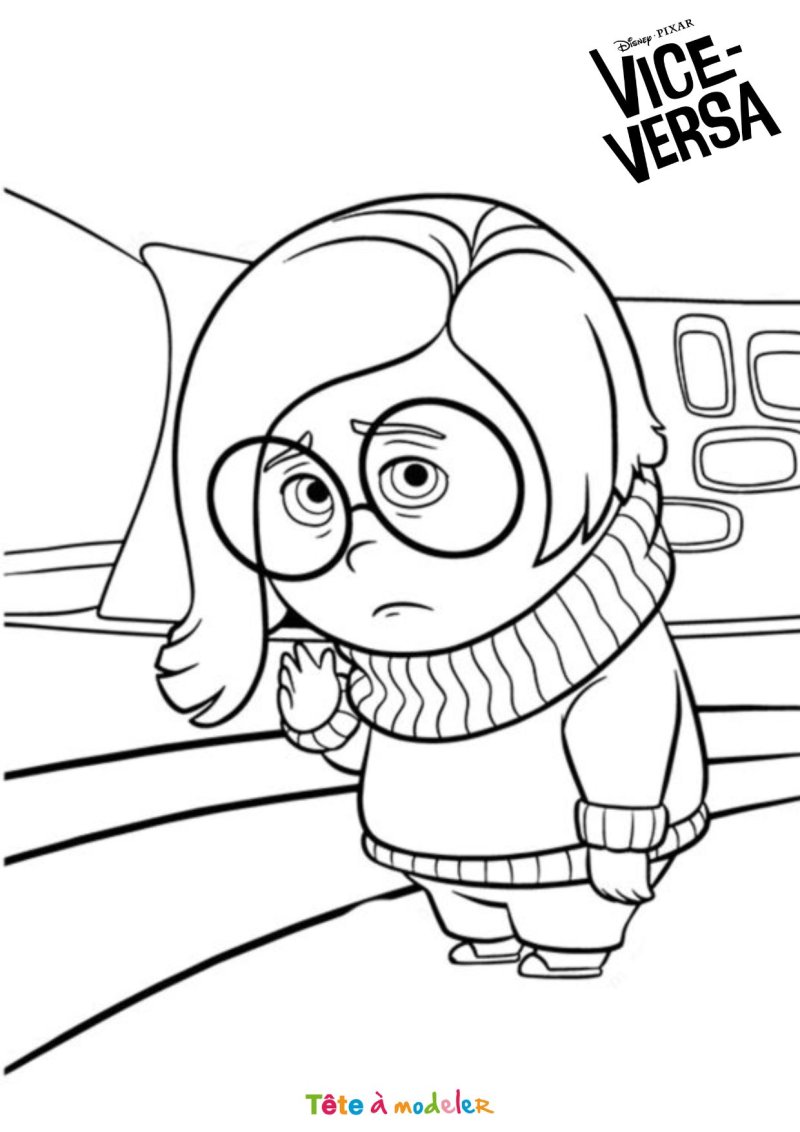 Coloriage de Tristesse gratuit