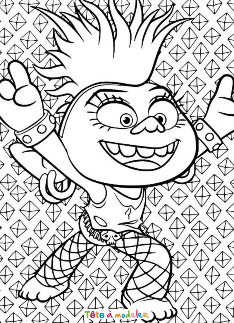 Coloriage de Trolls à imprimer