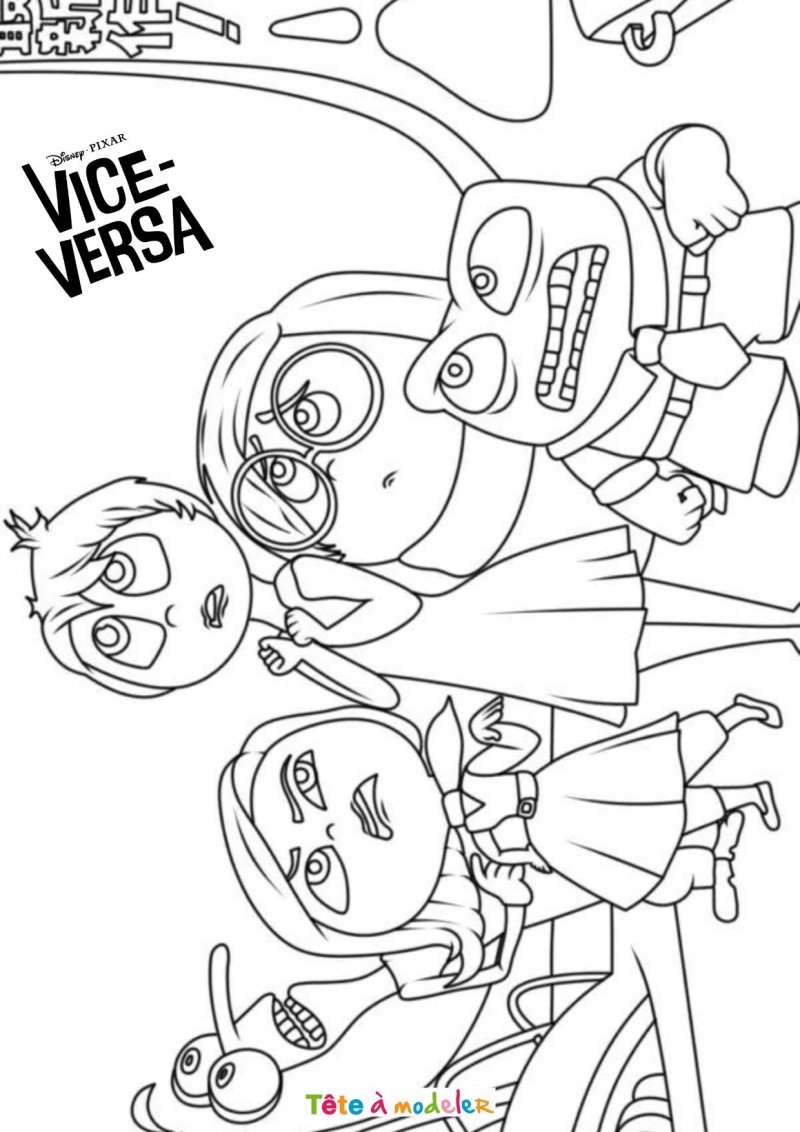 Coloriage de Vice Versa rigolo