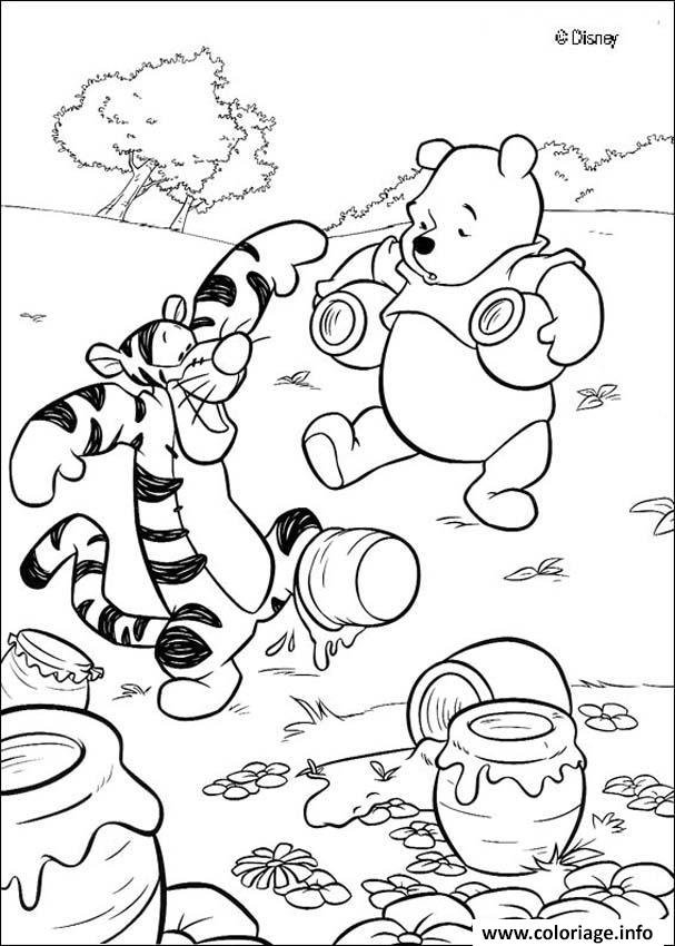 Coloriage de Winnie et Tigrou
