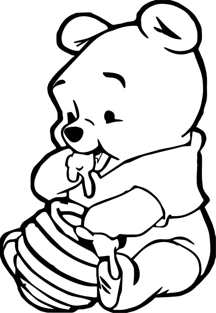 Coloriage de Winnie l'Ourson bébé