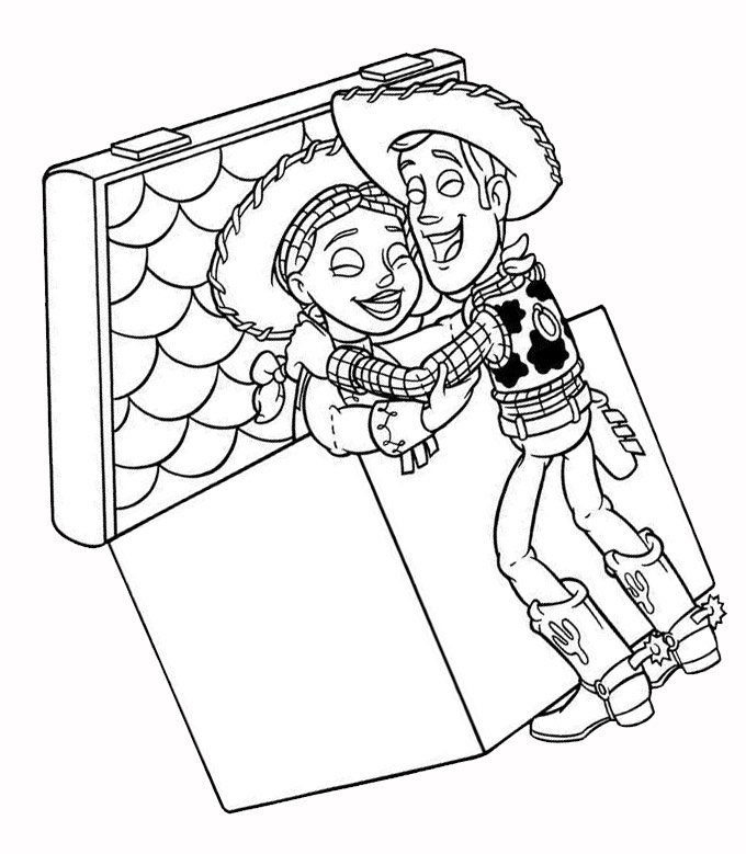 Coloriage de Woody et la bergère