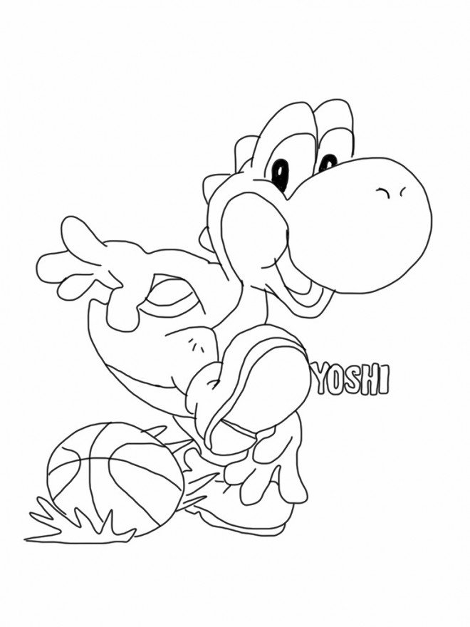Coloriage de Yoshi facile