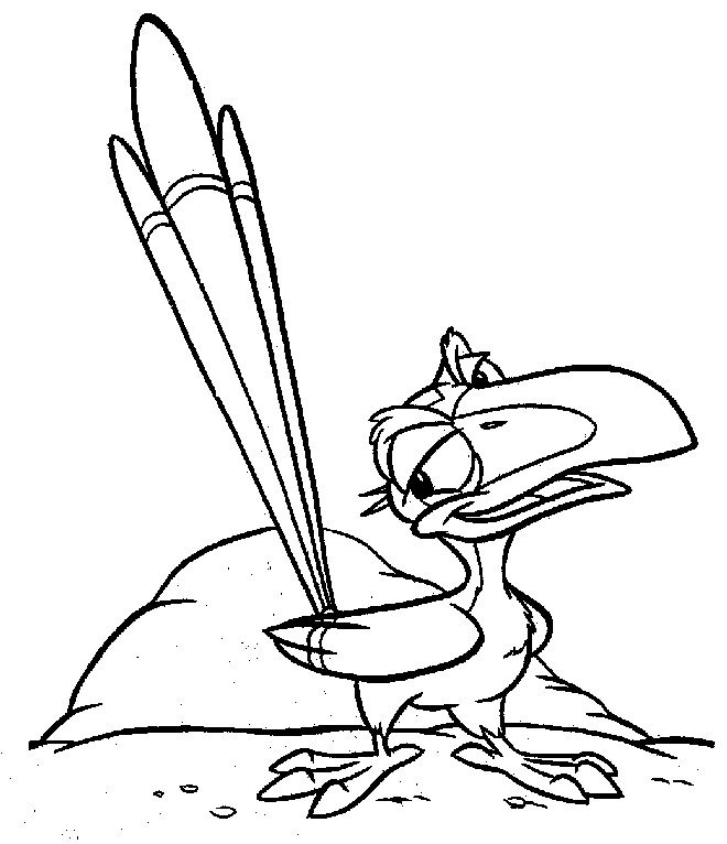 Coloriage de Zazu du Roi Lion