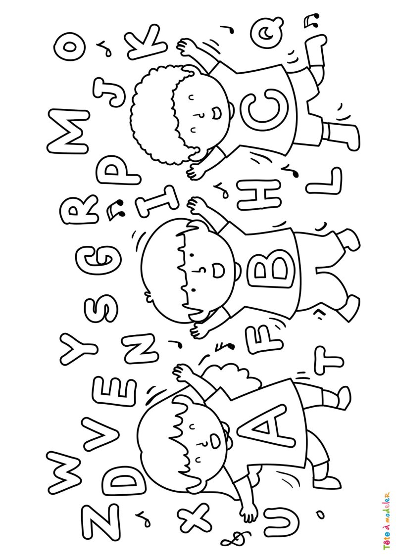 Coloriage d'enfants qui chantent