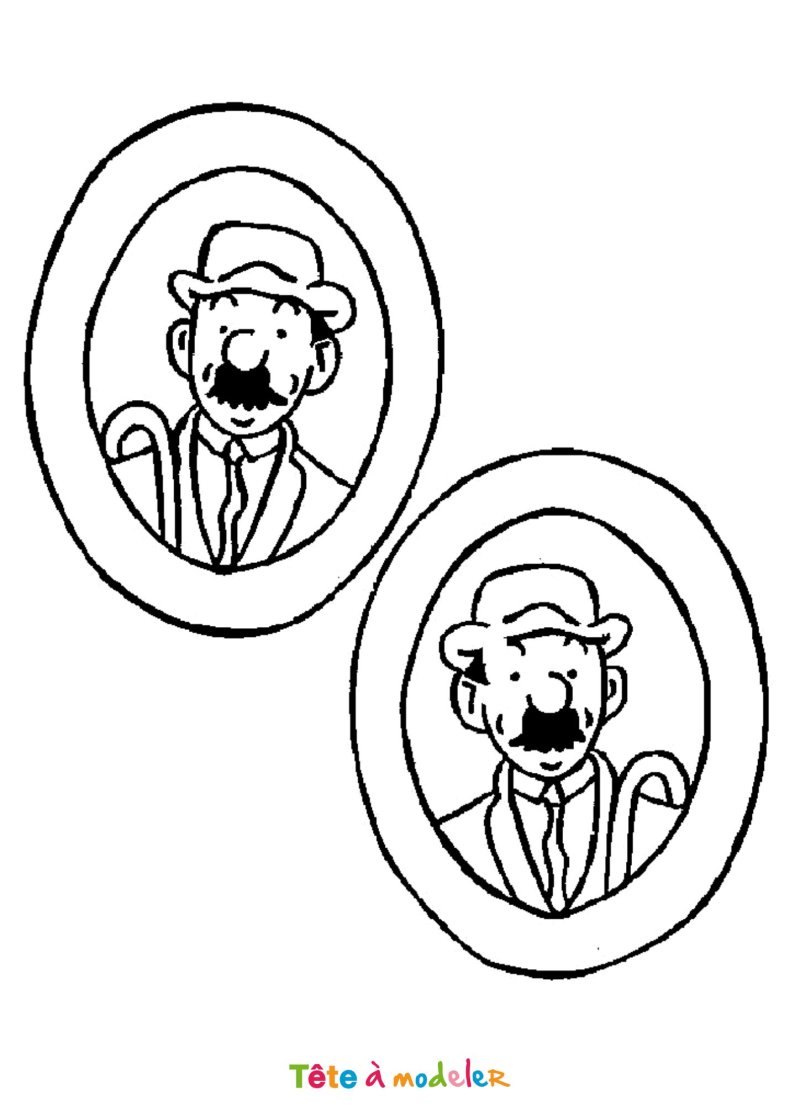 Coloriage des frères Dupont