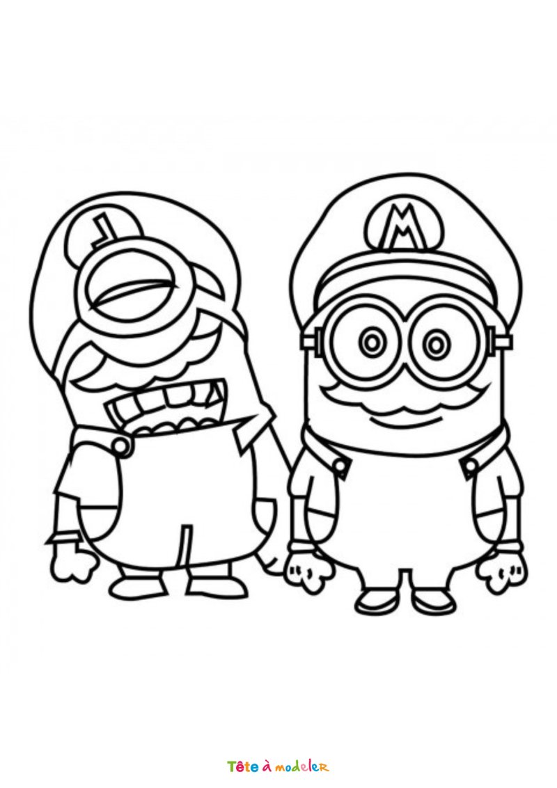 Coloriage des minions Nintendo