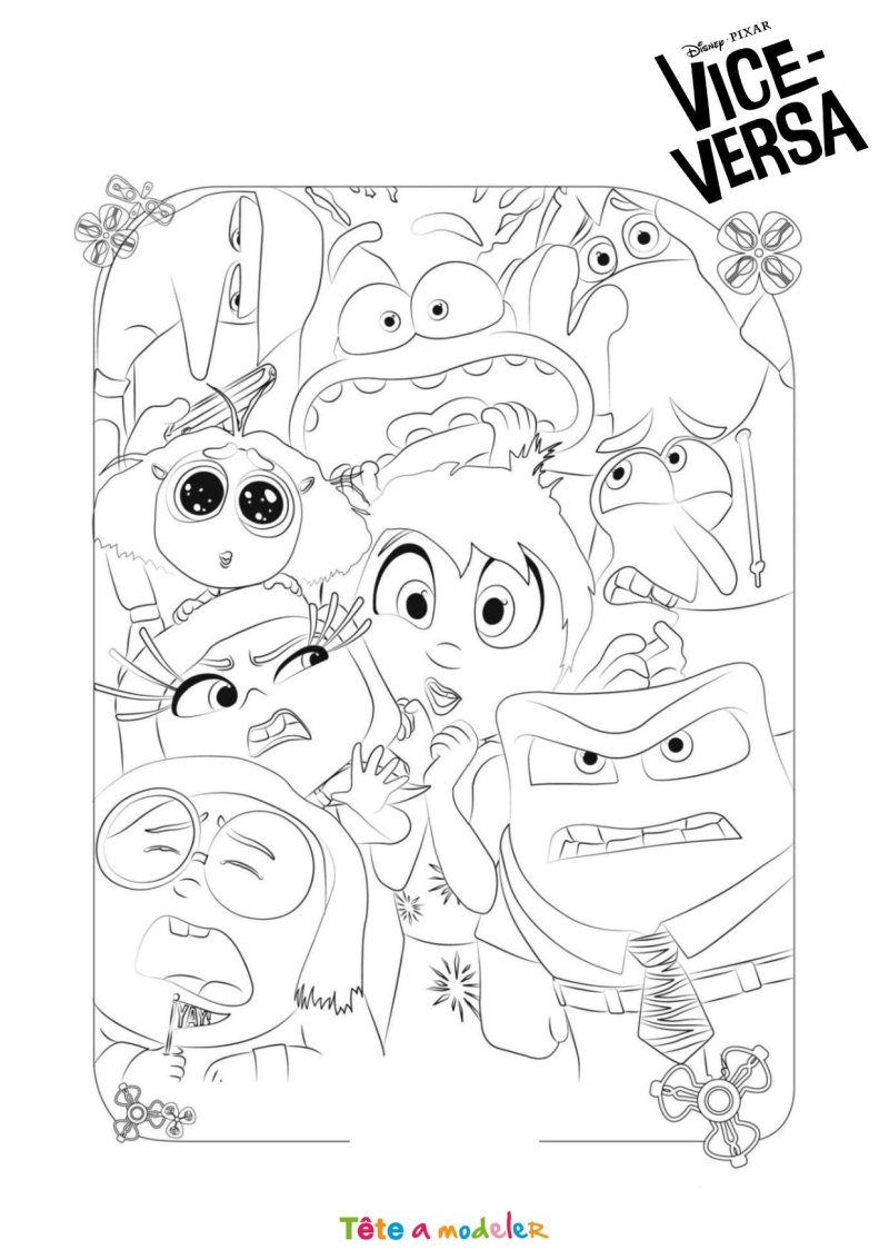 Coloriage des personnages de Vice versa