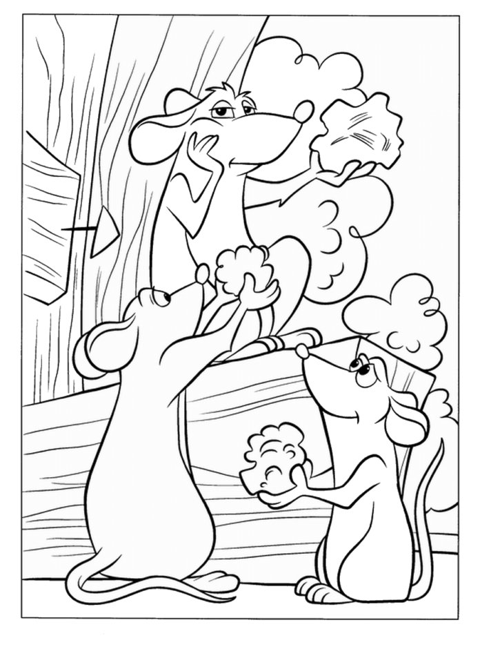 Coloriage des souris dans Ratatouille
