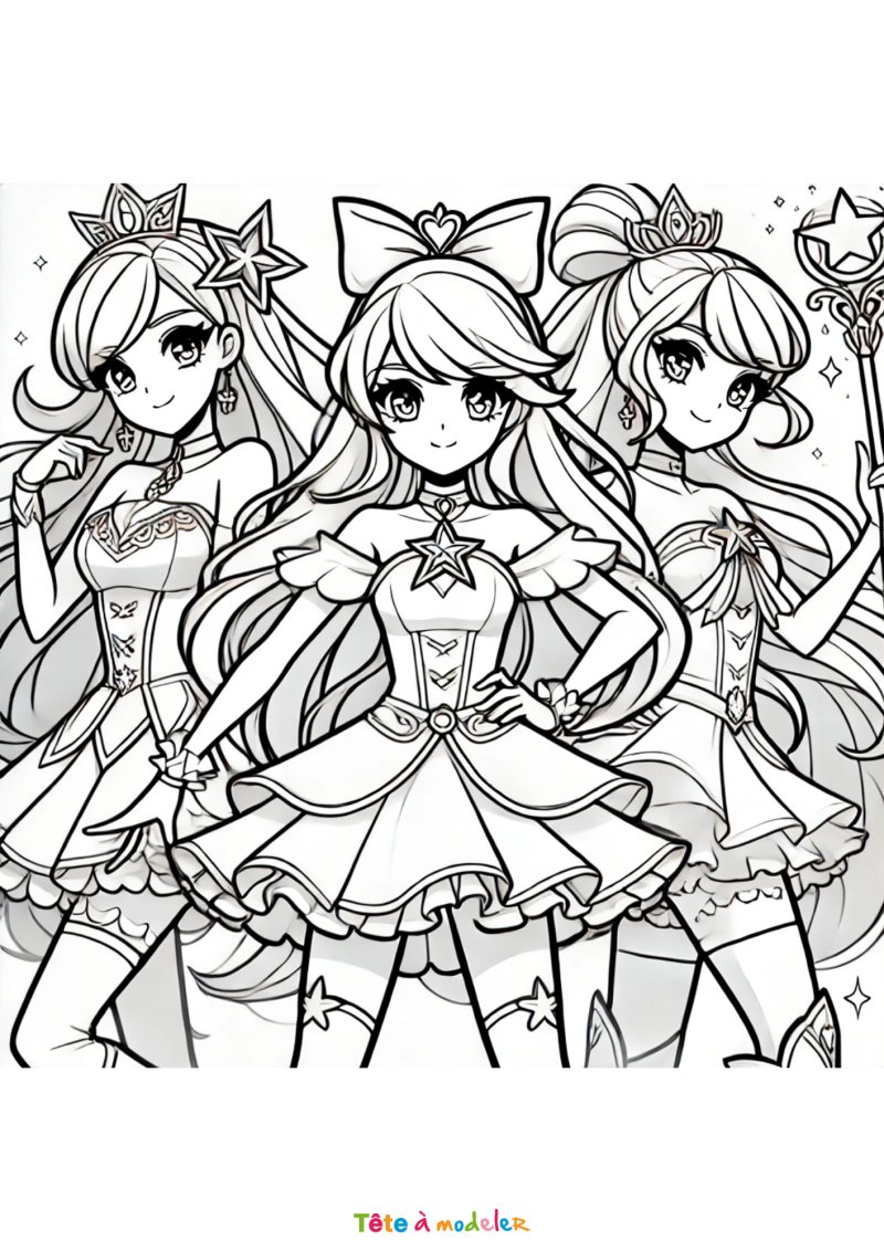 Coloriage des trois LoliRock