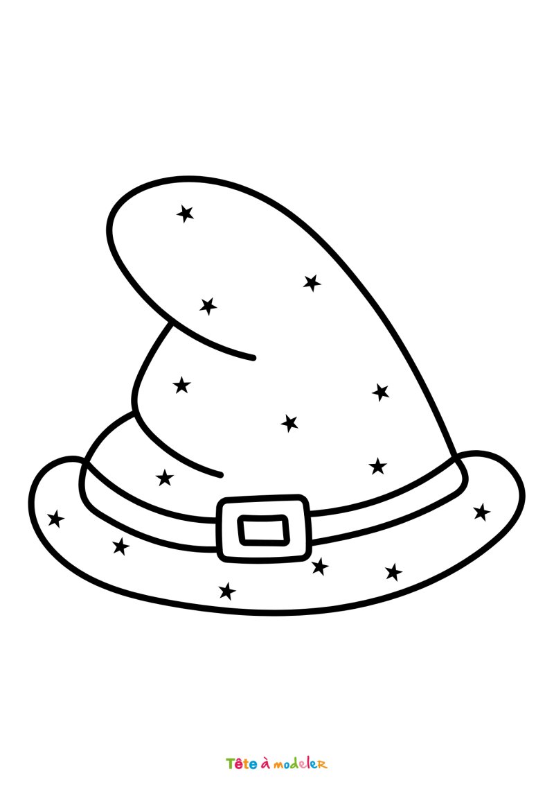 Coloriage d'un chapeau magique