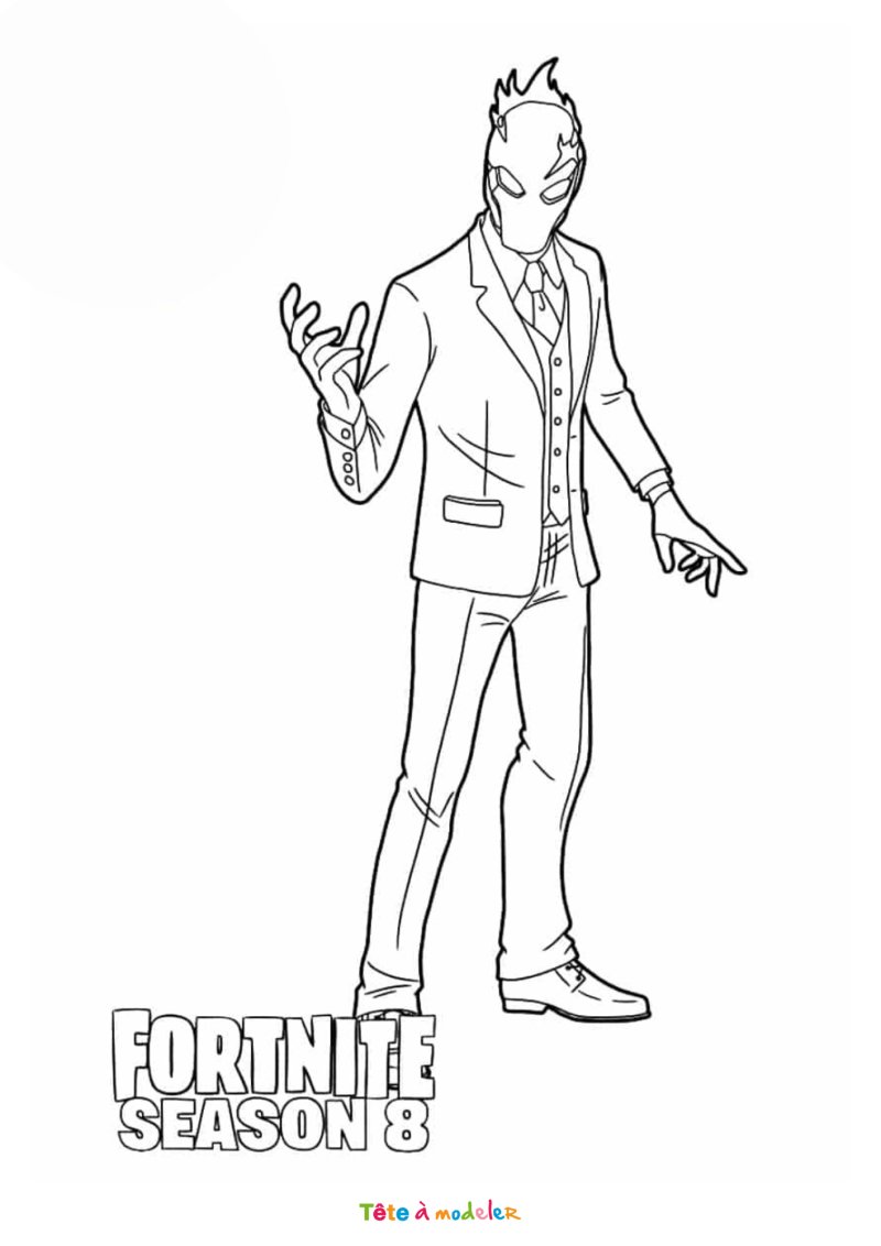 Coloriage d'Inferno de Fortnite