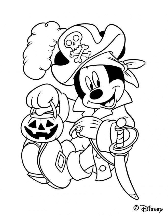 Coloriage Disney Halloween facile 