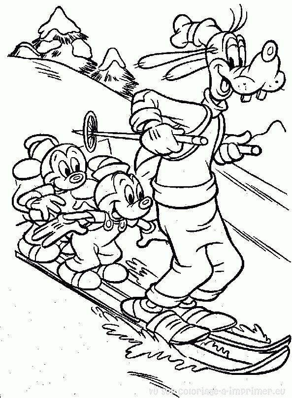 Coloriage Disney hiver