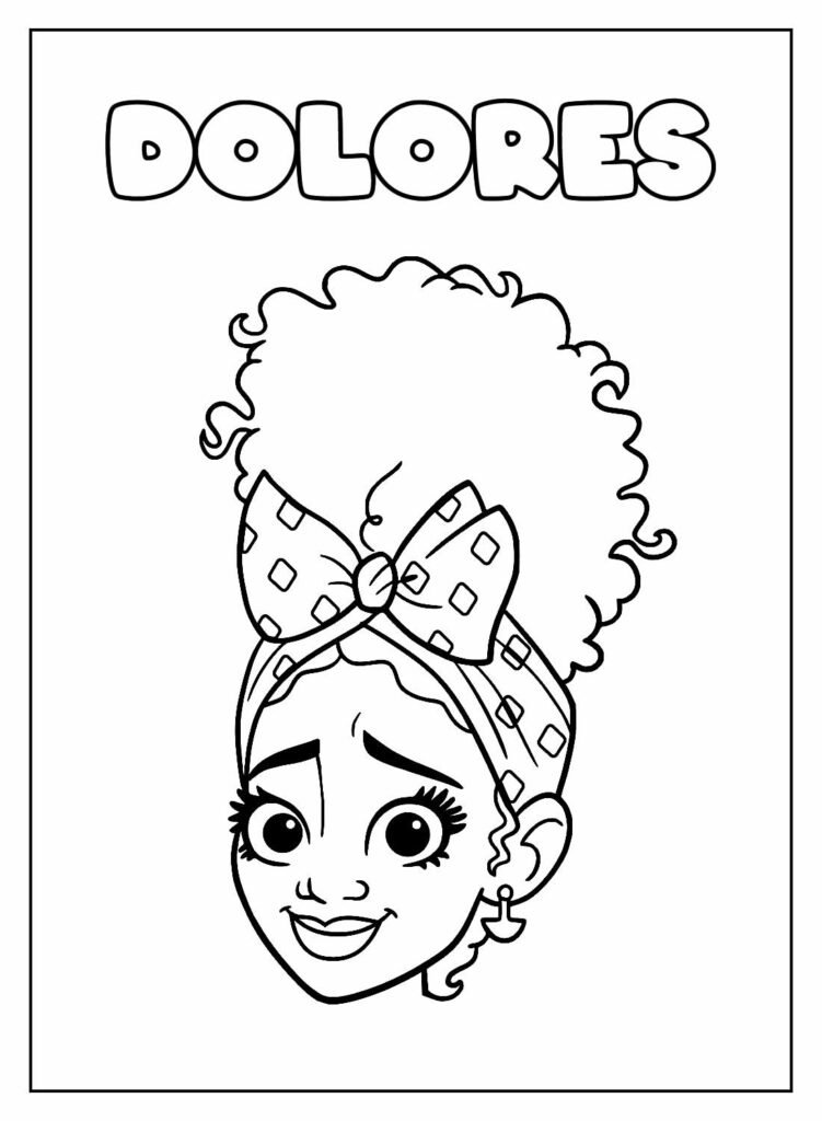 Coloriage Dolores Madrigal d'Encanto