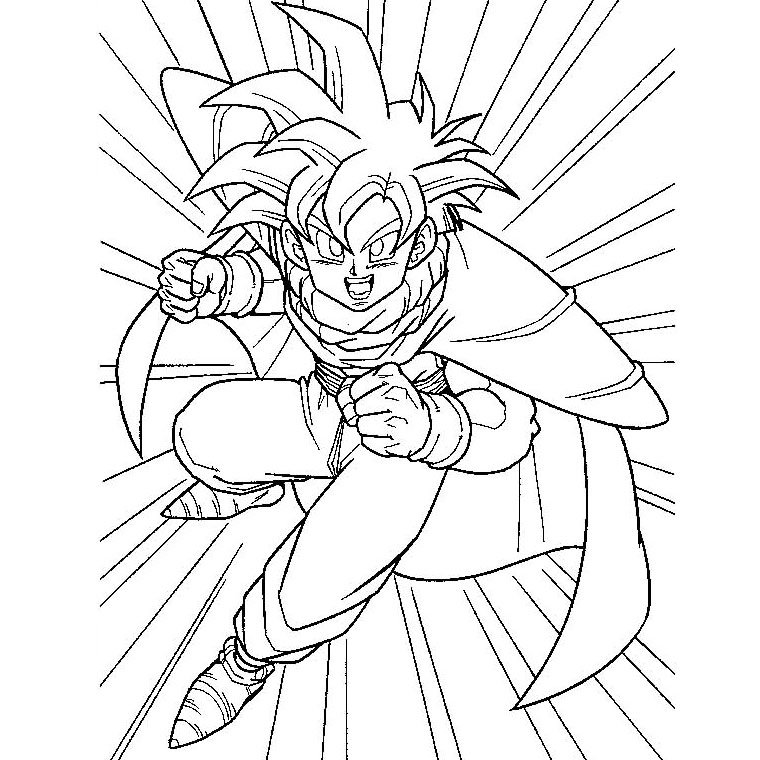 Coloriage de Sangohan de Dragon Ball Z
