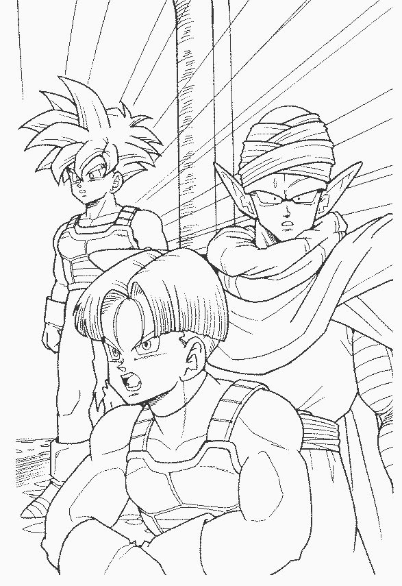 Coloriage de Dragon Ball Z gratuit