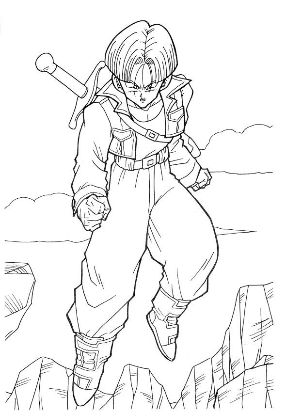Coloriage de Trunks de Dragon Ball Z