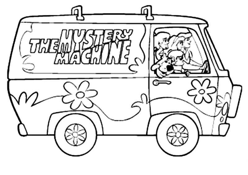Coloriage du bus Scooby Doo