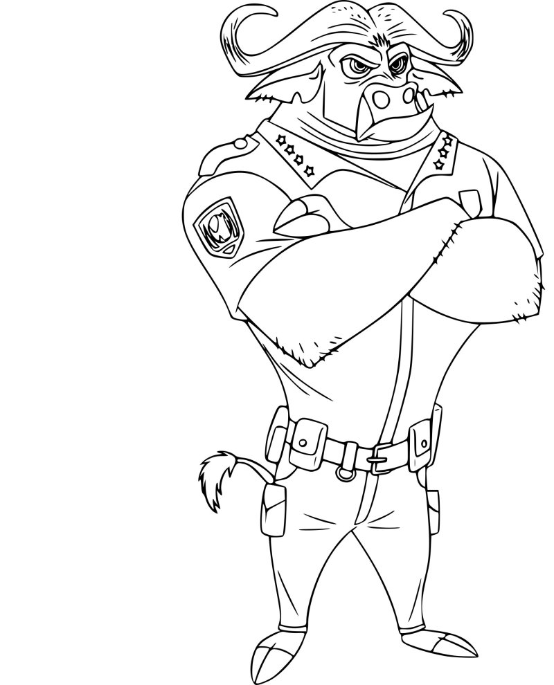 Coloriage du chef Bogo