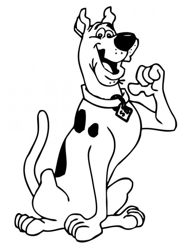 Coloriage du chien Scooby Doo