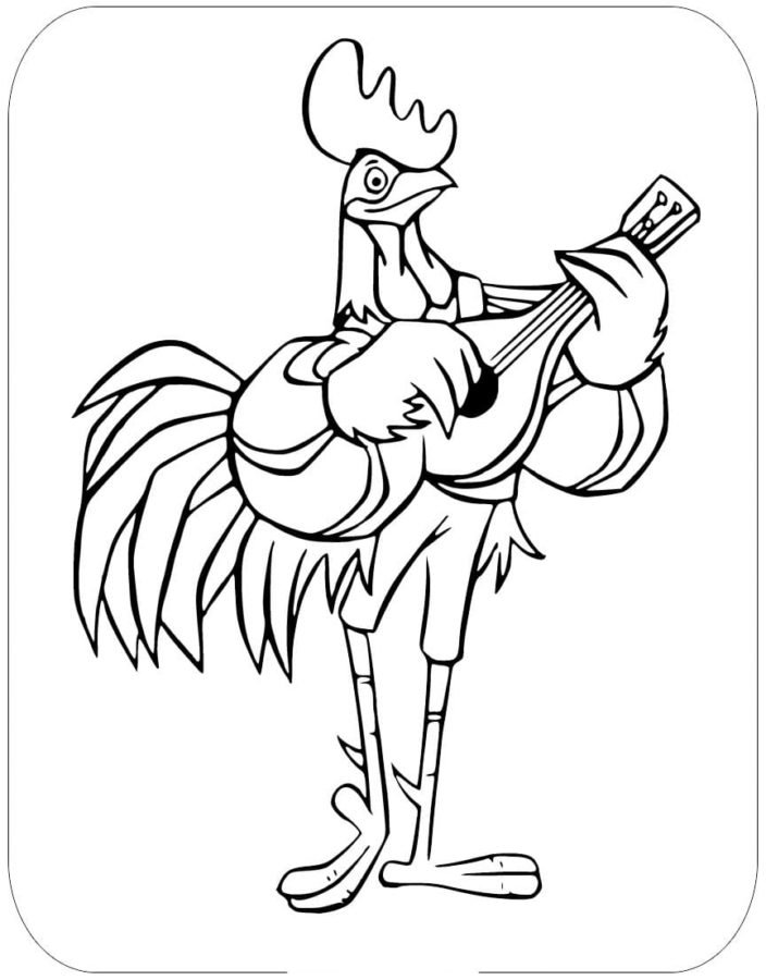 Coloriage du coq Adam de la Halle